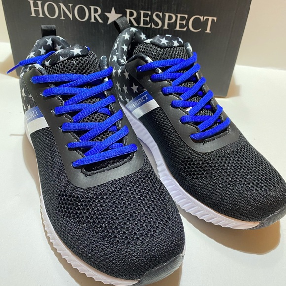 honor and respect blue line shoes